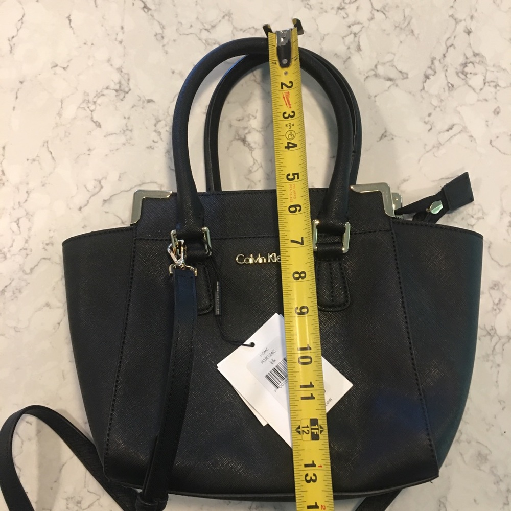 Calvin Klein black crossbody satchel. - Picture 3 of 6